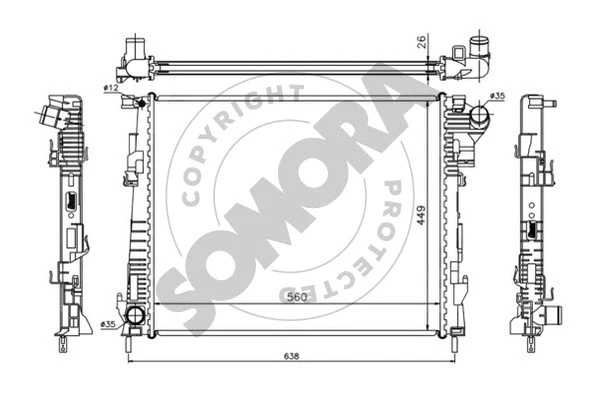 Radiator, engine cooling (245240)