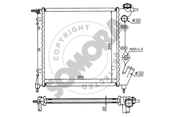 Radiator, engine cooling (240740)
