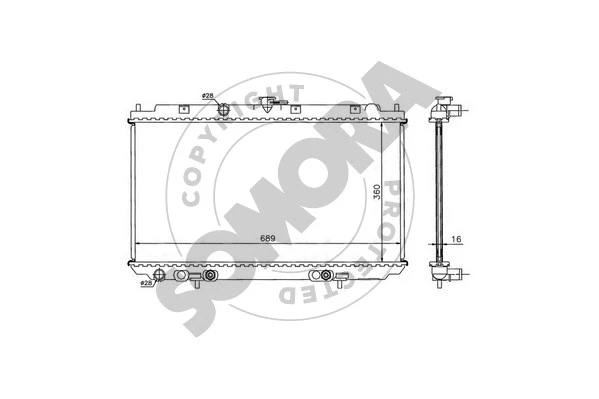 Radiator, engine cooling (193440A)