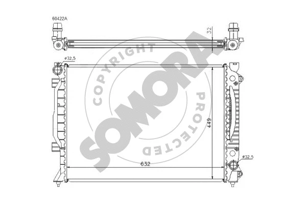 Radiator, engine cooling (021341C)