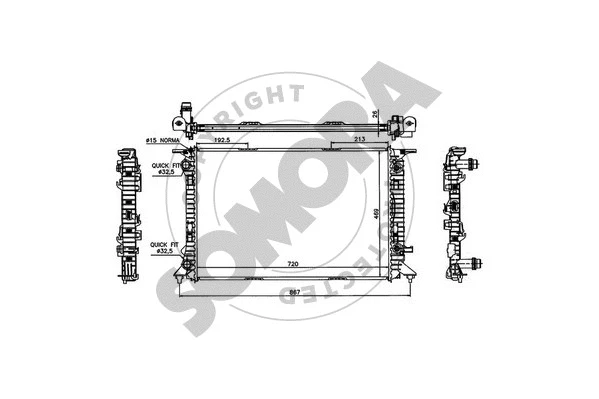 Radiator, engine cooling (021740A)
