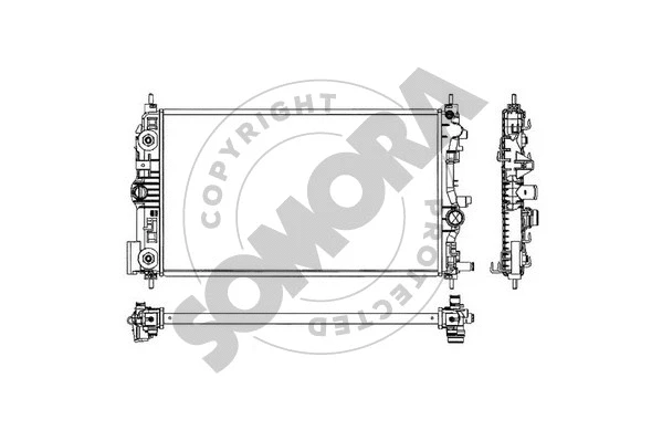 Radiator, engine cooling (212040C)