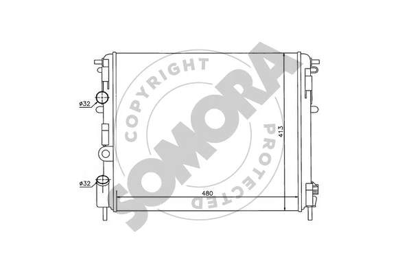 Radiator, engine cooling (244340B)