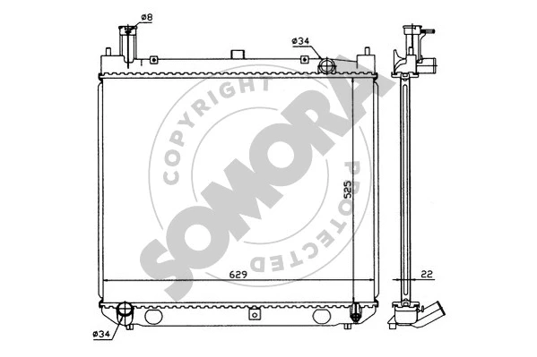 Radiator, engine cooling (319040)