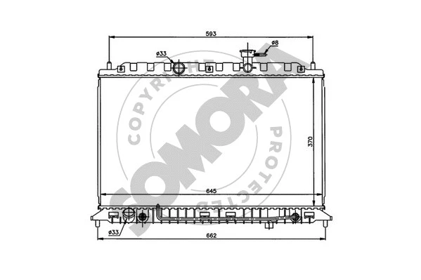 Radiator, engine cooling (111140)