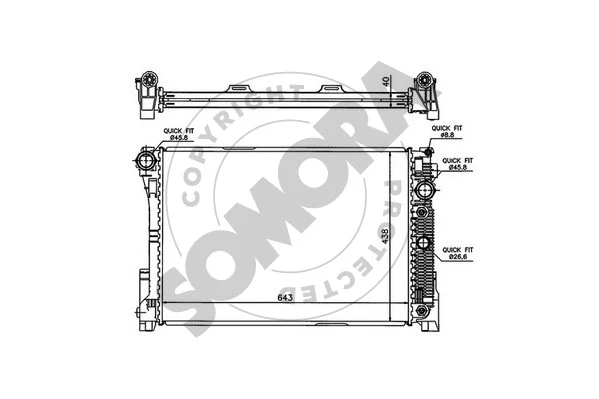 Radiator, engine cooling (171440B)