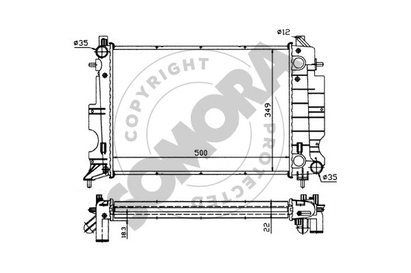 Radiator, engine cooling (271140)
