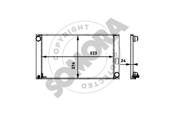 Radiator, engine cooling (041340D)