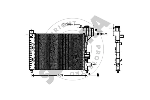 Radiator, engine cooling (175040)
