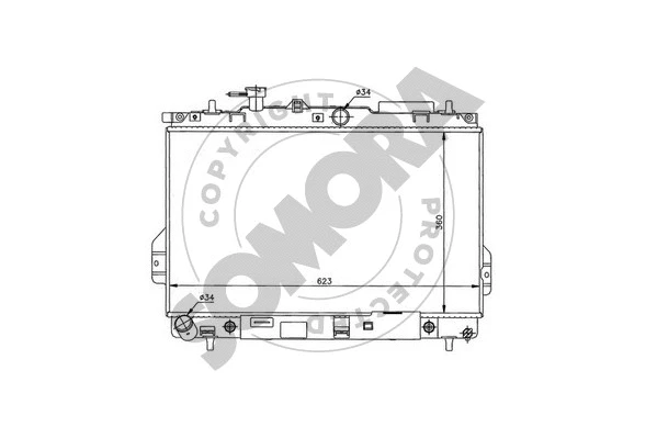 Radiator, engine cooling (136040A)