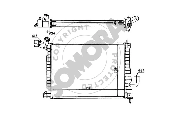 Radiator, engine cooling (210443)