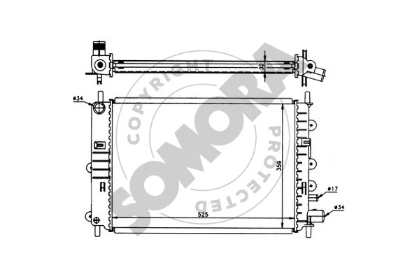 Radiator, engine cooling (093142)