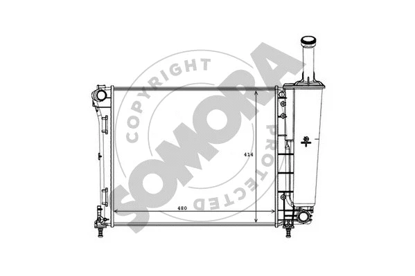 Radiator, engine cooling (080240)