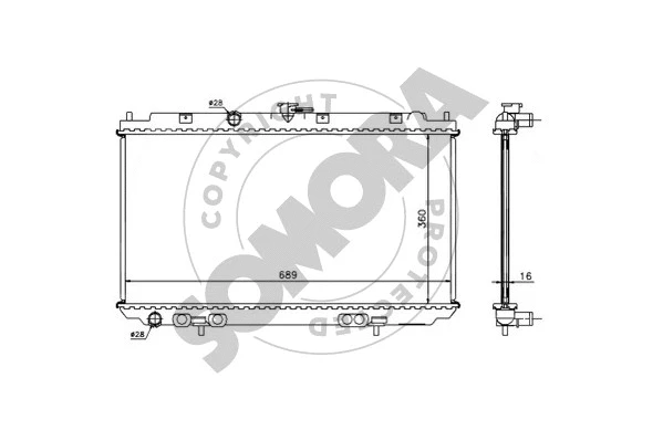 Radiator, engine cooling (193440)