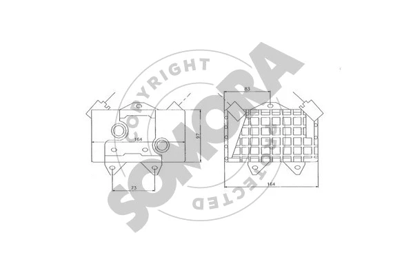 Oil Cooler, engine oil (171365D)