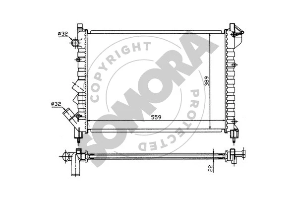 Radiator, engine cooling (242040)