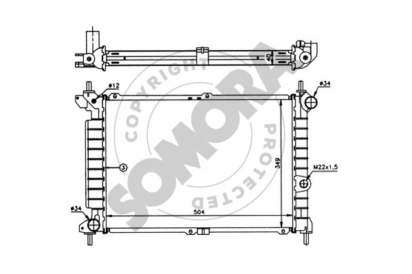 Radiator, engine cooling (211543)