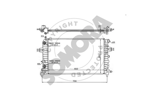 Radiator, engine cooling (211740L)