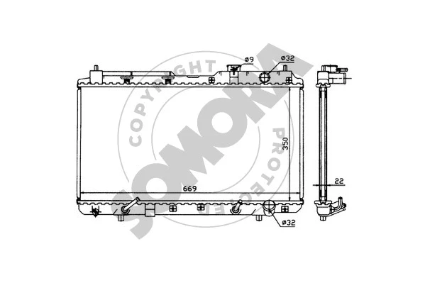 Radiator, engine cooling (127041)