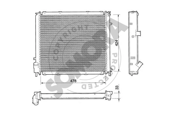 Radiator, engine cooling (244340)