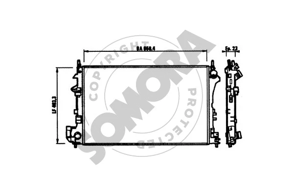 Radiator, engine cooling (210640)