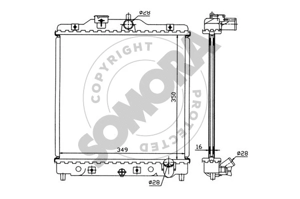 Radiator, engine cooling (120440)