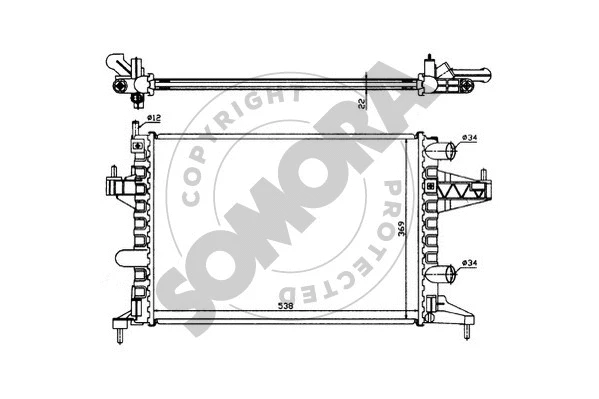 Radiator, engine cooling (212540)