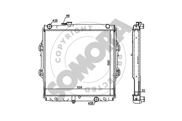 Radiator, engine cooling (318740A)