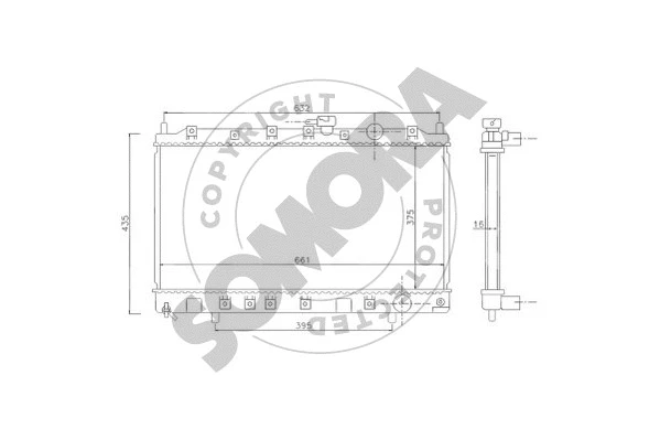 Radiator, engine cooling (185140A)