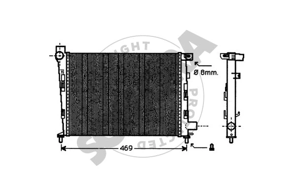 Radiator, engine cooling (175042)