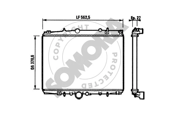 Radiator, engine cooling (052340)