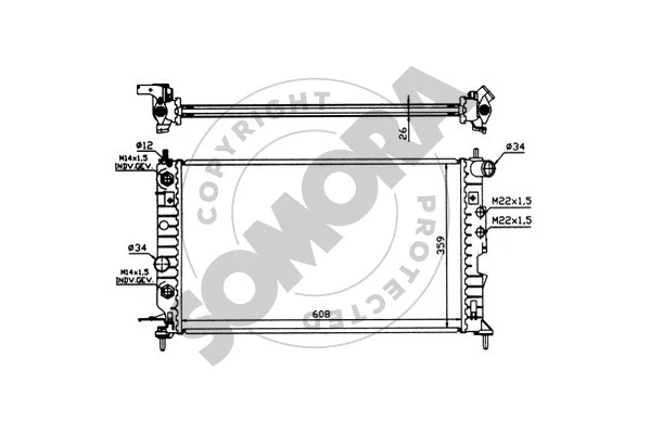 Radiator, engine cooling (210442)