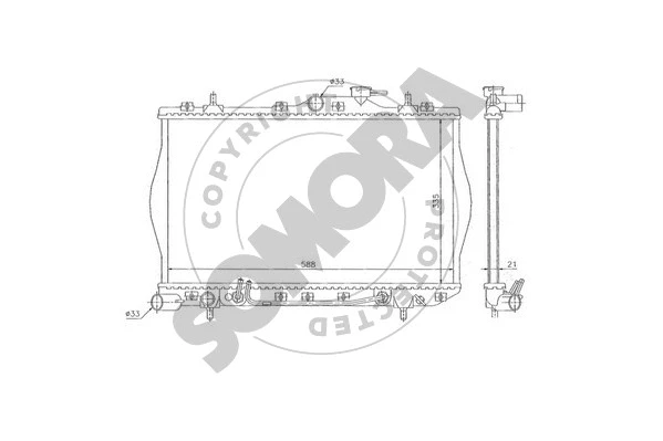 Radiator, engine cooling (131040A)