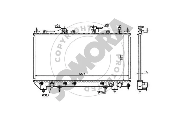 Radiator, engine cooling (311741)