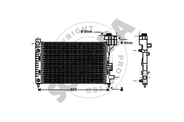 Radiator, engine cooling (175041)