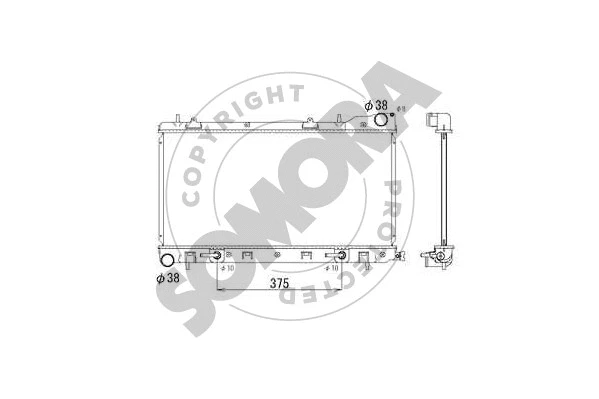 Radiator, engine cooling (333140D)