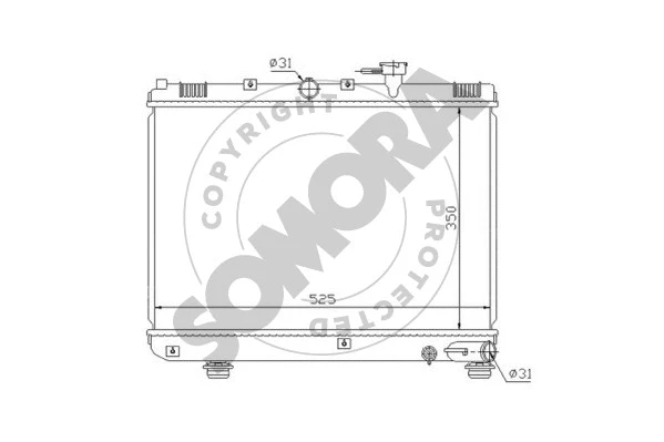 Radiator, engine cooling (111040)