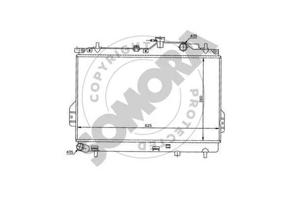 Radiator, engine cooling (136040B)