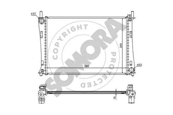 Radiator, engine cooling (092540)