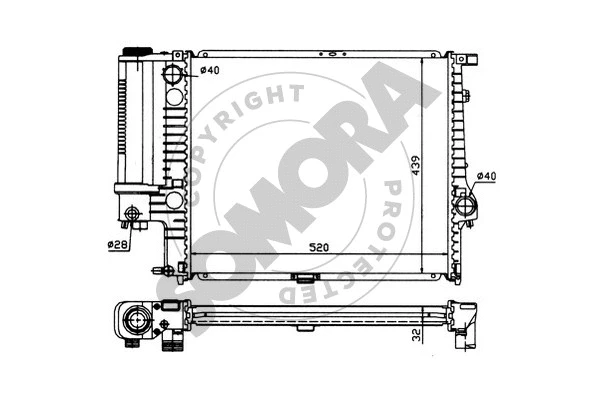 Radiator, engine cooling (041140)