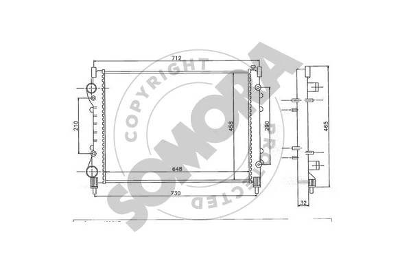 Radiator, engine cooling (242040E)
