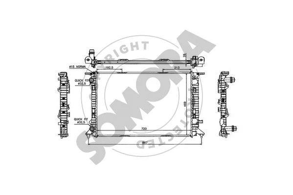 Radiator, engine cooling (021740)