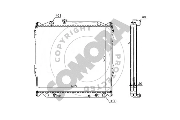 Radiator, engine cooling (319540A)