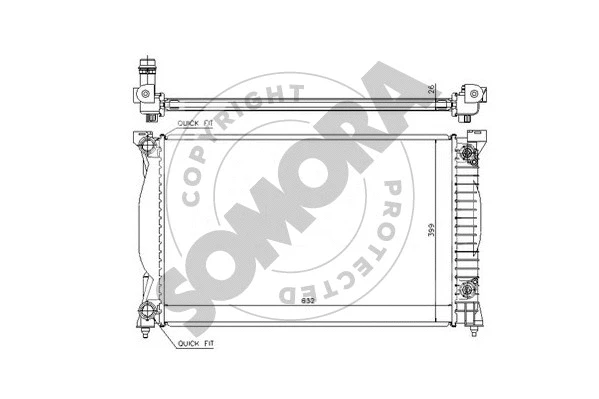 Radiator, engine cooling (021540A)