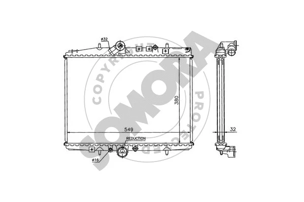 Radiator, engine cooling (052340A)