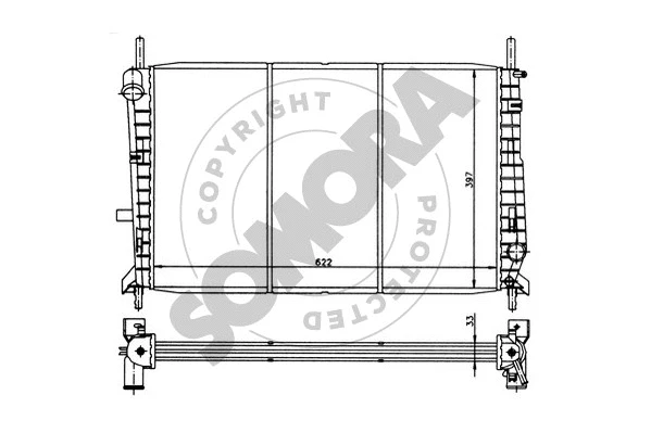 Radiator, engine cooling (095042)