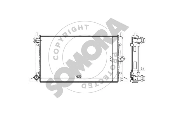 Radiator, engine cooling (097140)