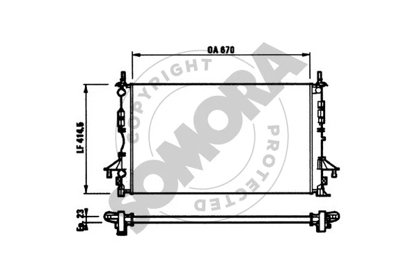 Radiator, engine cooling (242240)