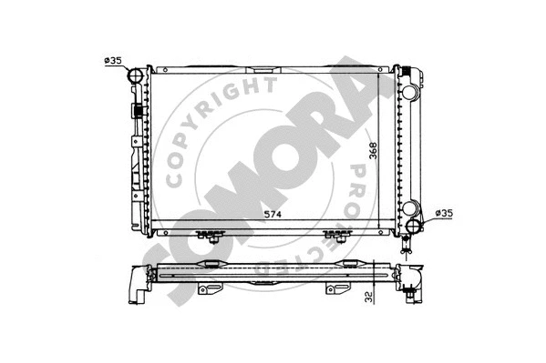 Radiator, engine cooling (171140)