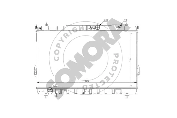 Radiator, engine cooling (135040A)